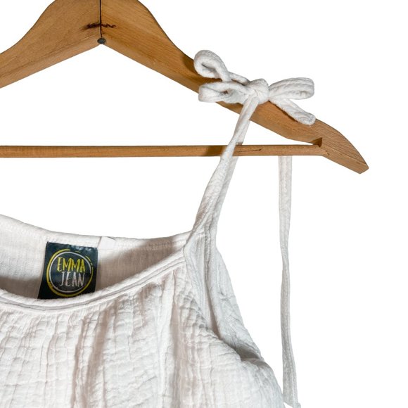 Emma Jean Kids Layered Spaghetti White Flowy Size 6 Top - Picture 4 of 5